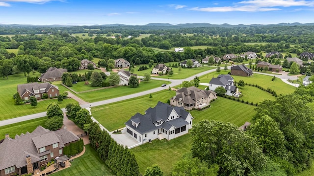 4617 Delta Springs Ln, Franklin, TN 37064 - aerial view of residential area featuring a mountain backdrop