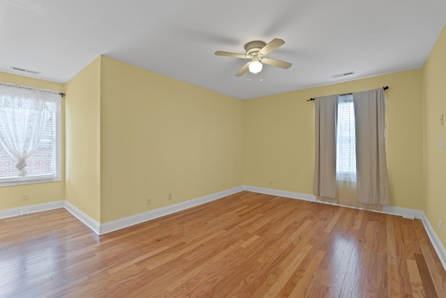 6769 Cold Stream Dr, Nashville, TN 37221 - empty room featuring light wood-style flooring, ceiling fan, and baseboards