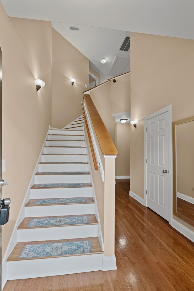 6769 Cold Stream Dr, Nashville, TN 37221 - stairs with wood finished floors and baseboards