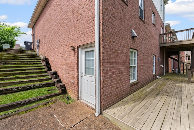 6769 Cold Stream Dr, Nashville, TN 37221 - wooden terrace with stairway
