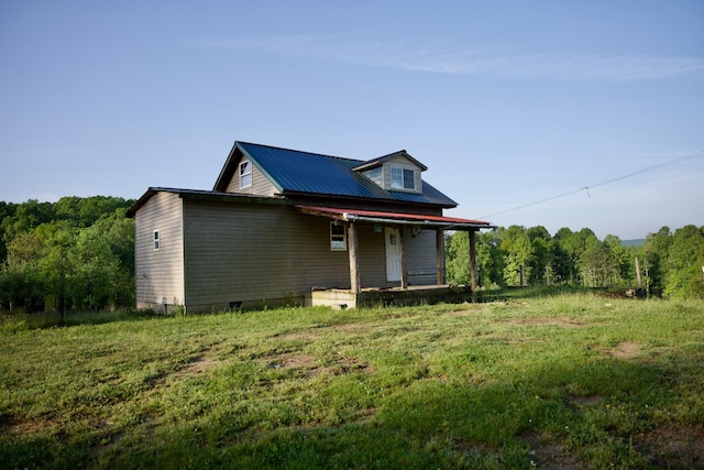 40A Barker Cove Loop, Palmer, TN 37365 - back of house with a porch, metal roof, and crawl space