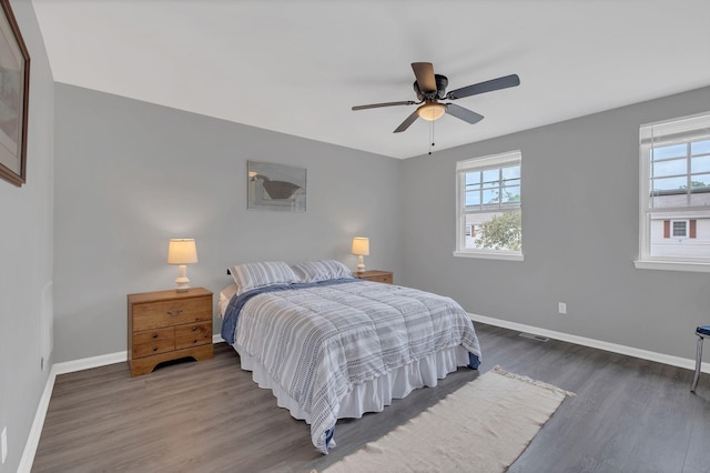 1301 Neelys Bend Rd Unit A10, Madison, TN 37115 - bedroom featuring baseboards, wood finished floors, and a ceiling fan