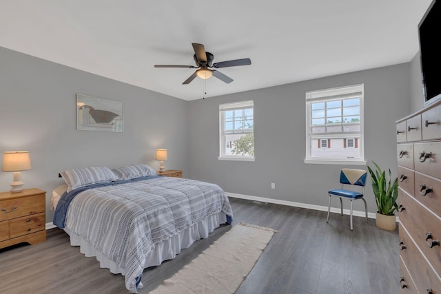 1301 Neelys Bend Rd Unit A10, Madison, TN 37115 - bedroom with wood finished floors, baseboards, and a ceiling fan