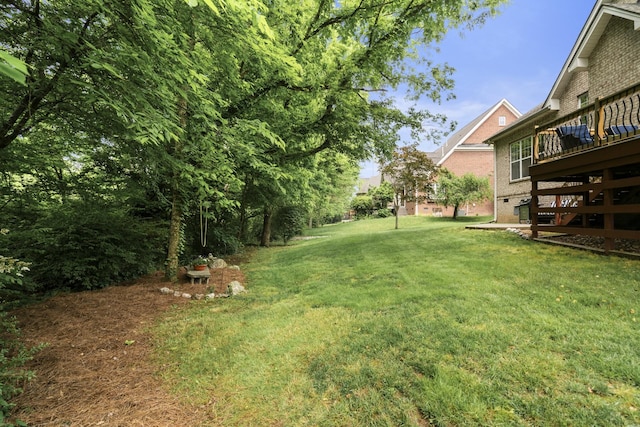 4019 Fremantle Cir, Spring Hill, TN 37174 - view of grassy yard featuring a deck