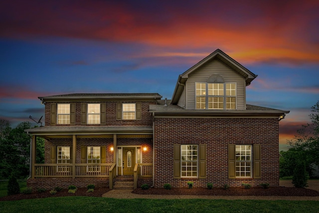 408 Jordan Leigh Ct, Joelton, TN 37080 - view of front of home featuring covered porch and brick siding