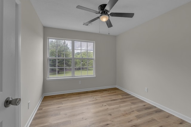 408 Jordan Leigh Ct, Joelton, TN 37080 - unfurnished room featuring light wood-style flooring, a ceiling fan, and baseboards