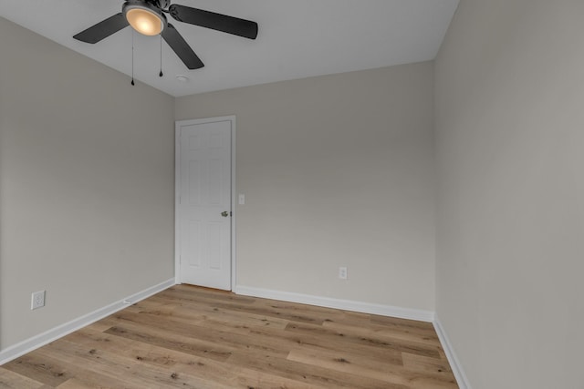 408 Jordan Leigh Ct, Joelton, TN 37080 - empty room with a ceiling fan, light wood finished floors, and baseboards