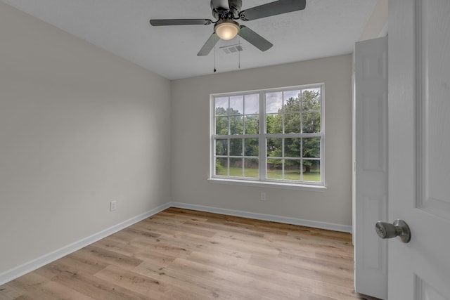 408 Jordan Leigh Ct, Joelton, TN 37080 - unfurnished room with light wood finished floors, baseboards, and a ceiling fan