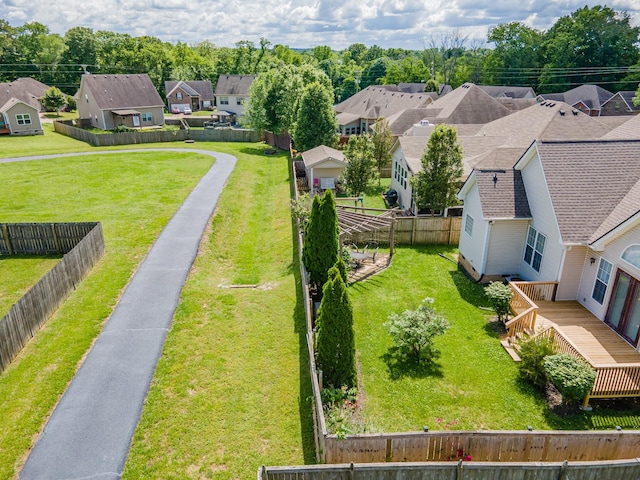 aerial perspective of suburban area