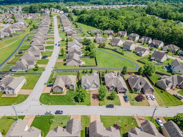 aerial perspective of suburban area