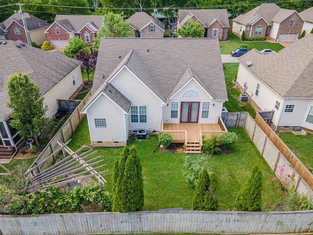 aerial perspective of suburban area