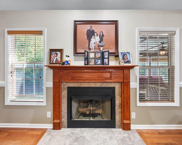845 Nandina Ct, Clarksville, TN 37043 - detailed view of a tile fireplace and baseboards