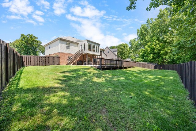845 Nandina Ct, Clarksville, TN 37043 - view of yard featuring stairway and a wooden deck