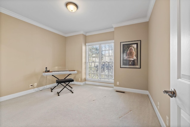 1130 Crater Hill Dr, Nashville, TN 37215 - carpeted office with crown molding and baseboards