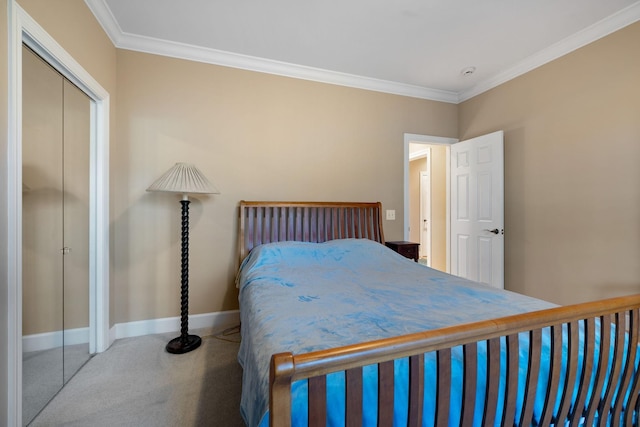 1130 Crater Hill Dr, Nashville, TN 37215 - carpeted bedroom with ornamental molding, baseboards, and a closet