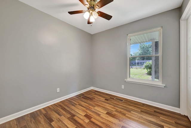 2290 Petway Rd, Ashland City, TN 37015 - unfurnished room featuring baseboards, wood finished floors, and a ceiling fan