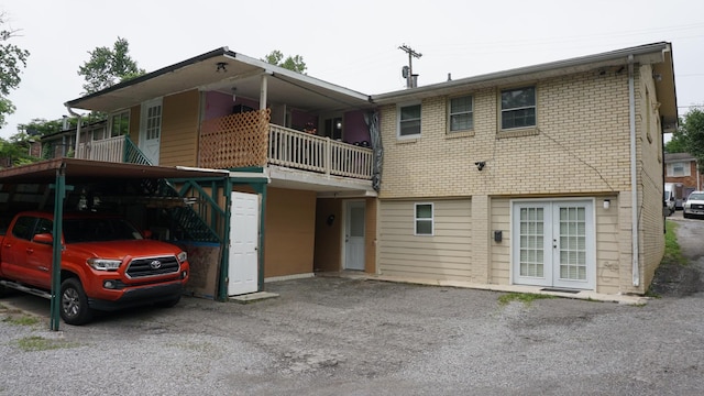438 Tampa Dr, Nashville, TN 37211 - rear view of house with french doors and brick siding