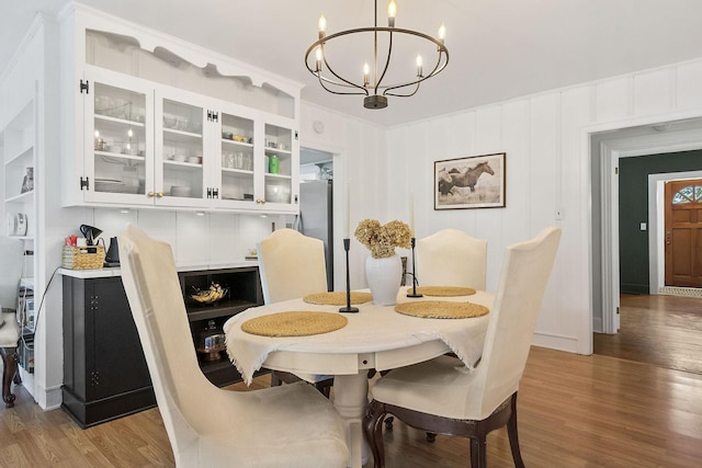36 Hillcrest Dr, Sparta, TN 38583 - dining space with a chandelier and wood finished floors