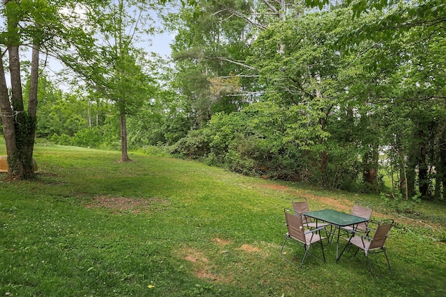 36 Hillcrest Dr, Sparta, TN 38583 - view of green lawn with outdoor dining area