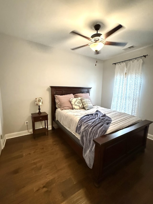 107 Auxley Ct, White House, TN 37188 - bedroom featuring dark wood finished floors, baseboards, and a ceiling fan