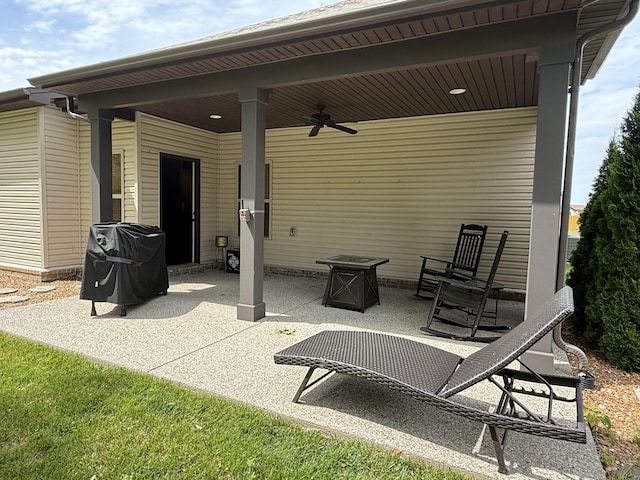 107 Auxley Ct, White House, TN 37188 - view of patio with a ceiling fan and a grill