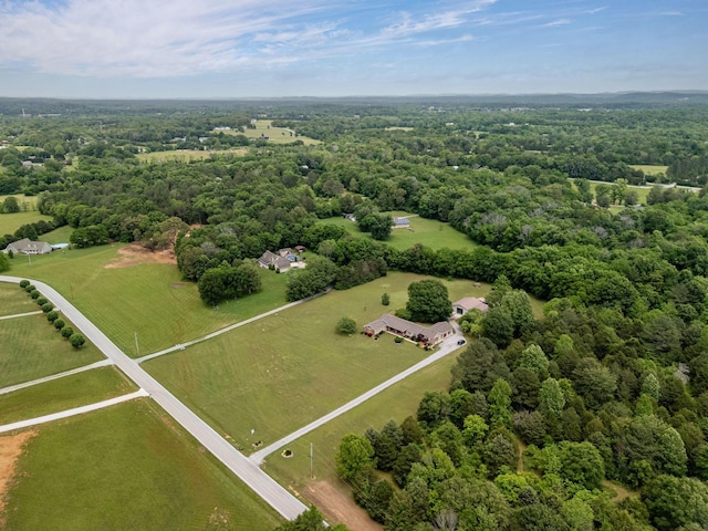 overview of rural landscape featuring a heavily wooded area