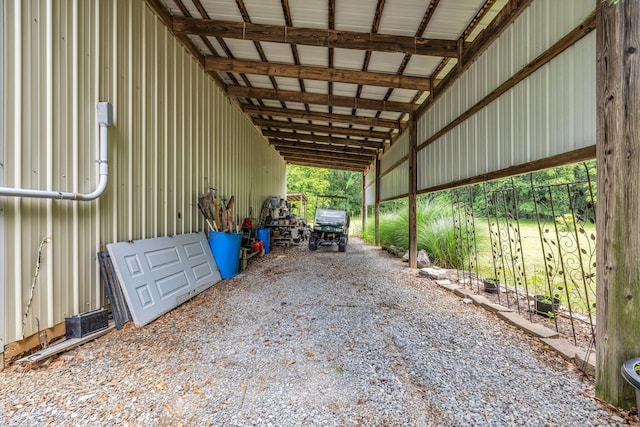view of patio with an attached carport