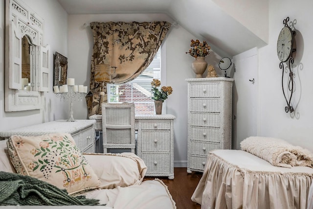 819 N Jefferson Ave, Cookeville, TN 38501 - bedroom with dark wood-type flooring and vaulted ceiling