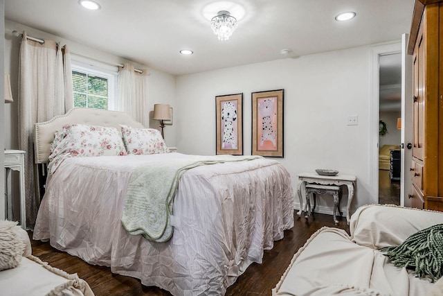 819 N Jefferson Ave, Cookeville, TN 38501 - bedroom featuring dark wood finished floors and recessed lighting