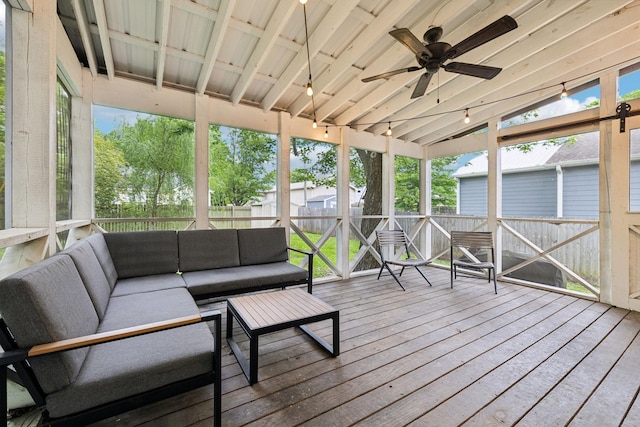 143 Two Mile Pike, Goodlettsville, TN 37072 - sunroom / solarium with an outdoor hangout area and ceiling fan
