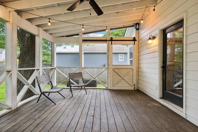 143 Two Mile Pike, Goodlettsville, TN 37072 - wooden terrace with ceiling fan