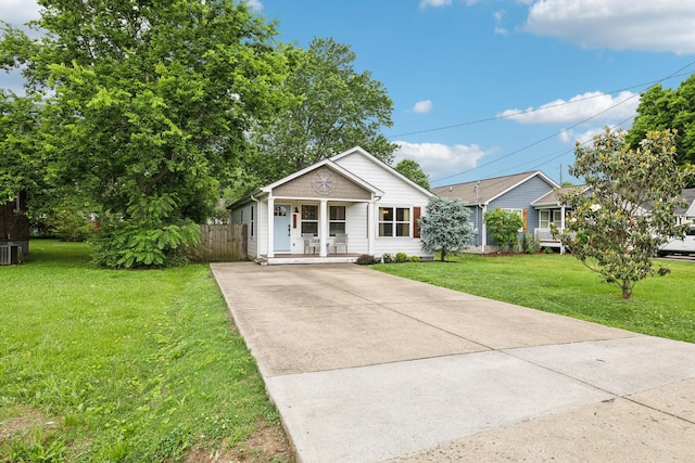 143 Two Mile Pike, Goodlettsville, TN 37072 - view of front facade with a porch, concrete driveway, and cooling unit