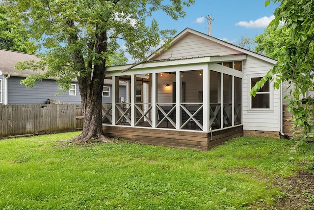 143 Two Mile Pike, Goodlettsville, TN 37072 - rear view of house with a sunroom and crawl space