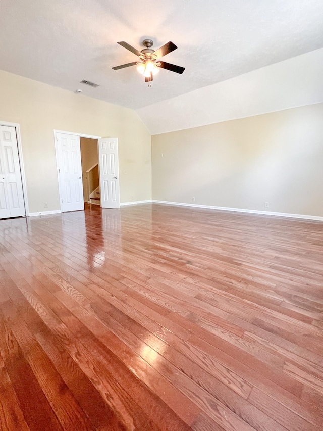 1021 Colo Trl, Antioch, TN 37013 - unfurnished room featuring a ceiling fan, light wood-style flooring, baseboards, and lofted ceiling