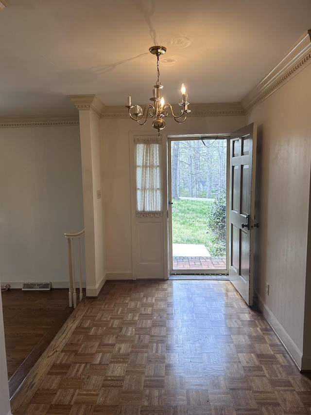 314 Powder Mill Dr, Ashland City, TN 37015 - foyer entrance with a chandelier and baseboards