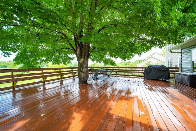 1112 Belmont Dr, Cookeville, TN 38506 - wooden deck featuring area for grilling and outdoor dining space