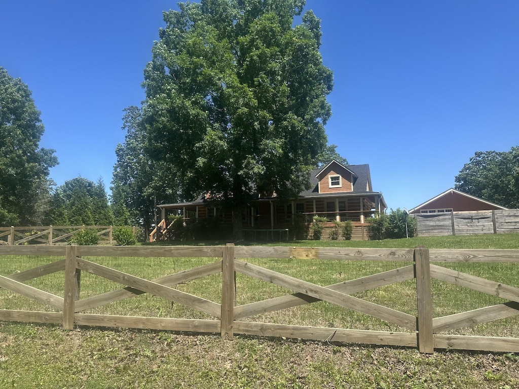 5533 Old Sams Creek Rd, Pegram, TN 37143 - gate with fence and covered porch