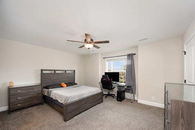328 Fallow Cir, Clarksville, TN 37040 - bedroom with a desk, carpet floors, baseboards, and a ceiling fan