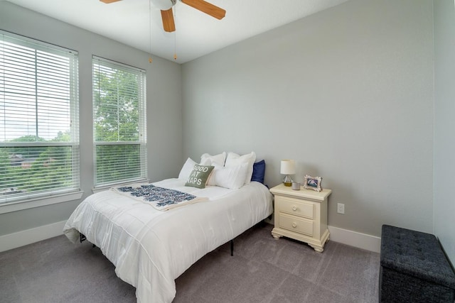 2600 Hillsboro Pike Unit 453, Nashville, TN 37212 - bedroom featuring baseboards, carpet flooring, and ceiling fan