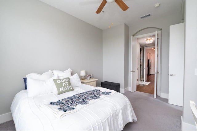 2600 Hillsboro Pike Unit 453, Nashville, TN 37212 - carpeted bedroom featuring baseboards and a ceiling fan