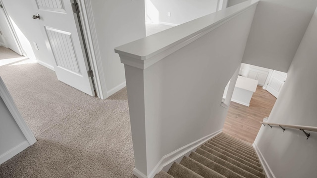 4028 Roane Dr, White House, TN 37188 - stairway with carpet floors and baseboards
