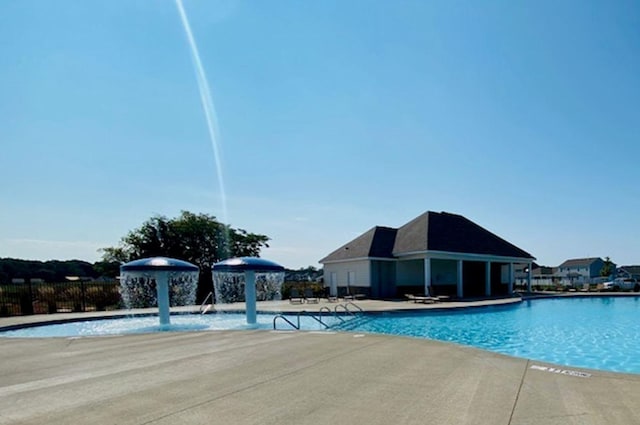 4028 Roane Dr, White House, TN 37188 - community pool with fence and a patio