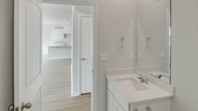 4028 Roane Dr, White House, TN 37188 - bathroom featuring wood finished floors and vanity