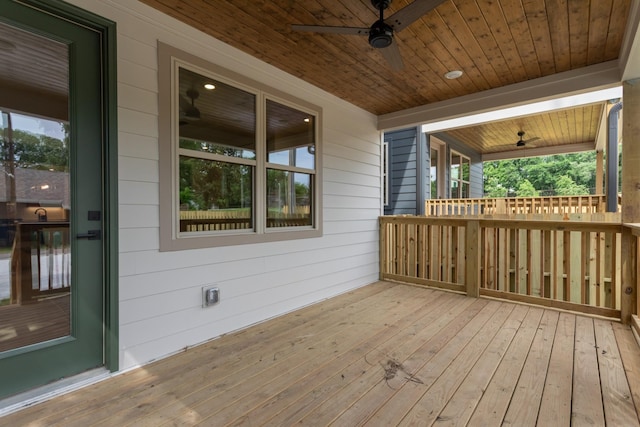 301B Oriel Ave, Nashville, TN 37210 - wooden deck with ceiling fan