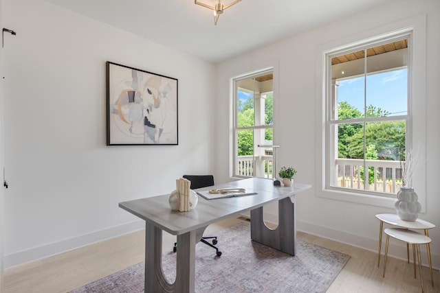 301B Oriel Ave, Nashville, TN 37210 - office area featuring light wood-type flooring and baseboards