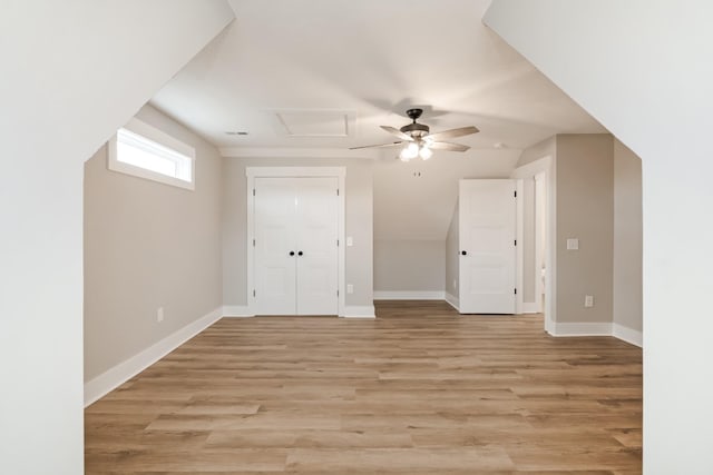 1515 Ellie Claire Way, Lewisburg, TN 37091 - additional living space with light wood-style floors, ceiling fan, and baseboards