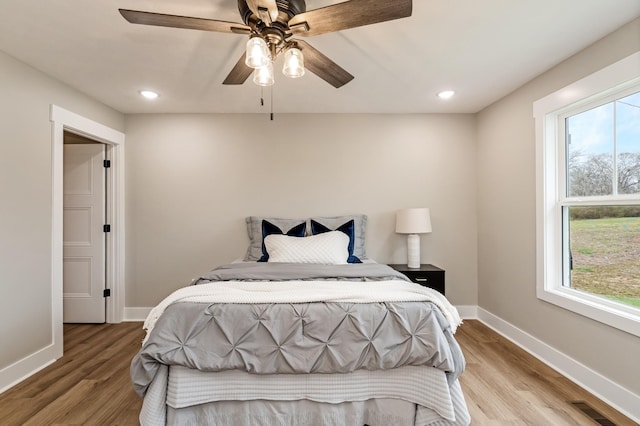 1515 Ellie Claire Way, Lewisburg, TN 37091 - bedroom featuring multiple windows, wood finished floors, baseboards, and recessed lighting