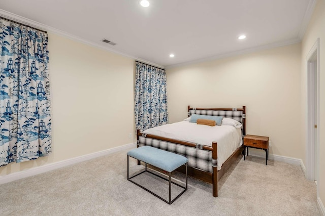 316 Whitworth Way, Nashville, TN 37205 - bedroom featuring carpet floors, recessed lighting, ornamental molding, and baseboards