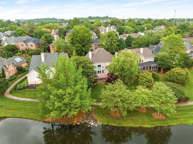 316 Whitworth Way, Nashville, TN 37205 - aerial perspective of suburban area with a large body of water