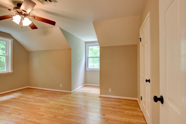 339 Thompson Ln, Clarksville, TN 37040 - bonus room featuring healthy amount of natural light, light wood-style floors, vaulted ceiling, and baseboards